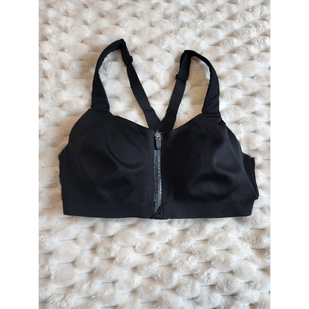 Victoria Sport Incredible Ultra Light Sports Bra Black‎ Zip Front Activewear
